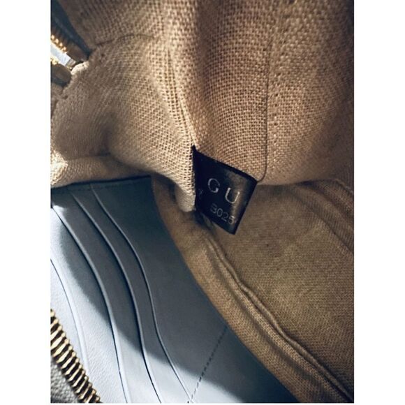 Gucci Micro GG Monogram Blue Leather Crossbody Bag - Picture 10 of 14